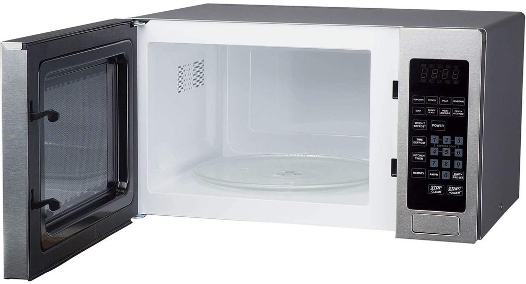 Magic Chef Cu. Ft. 900W Countertop Oven with  Steel Front MCM990ST 0.9 cu.ft. Microwave, 9