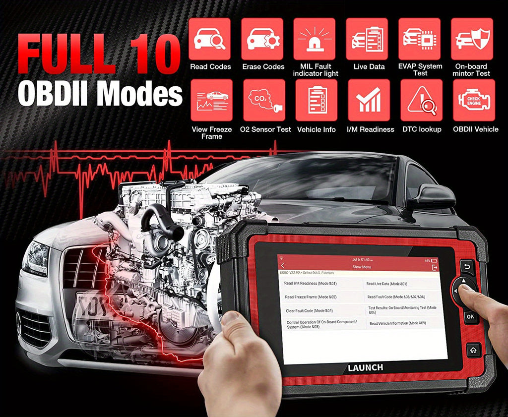 For LAUNCH X431 CRP919E Car Full System Diagnostic Tool Bidirectional Control Coding For Autoauth 31+ Reset OBD2 Scanner 2 Year Update