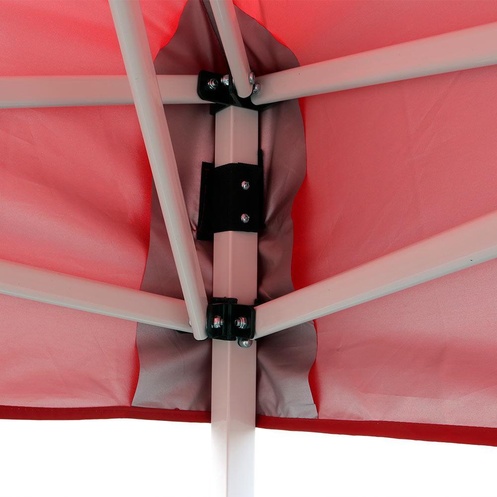 10 ft. x 10 ft. Red -Up Straight Leg Canopy with Carrying Bag