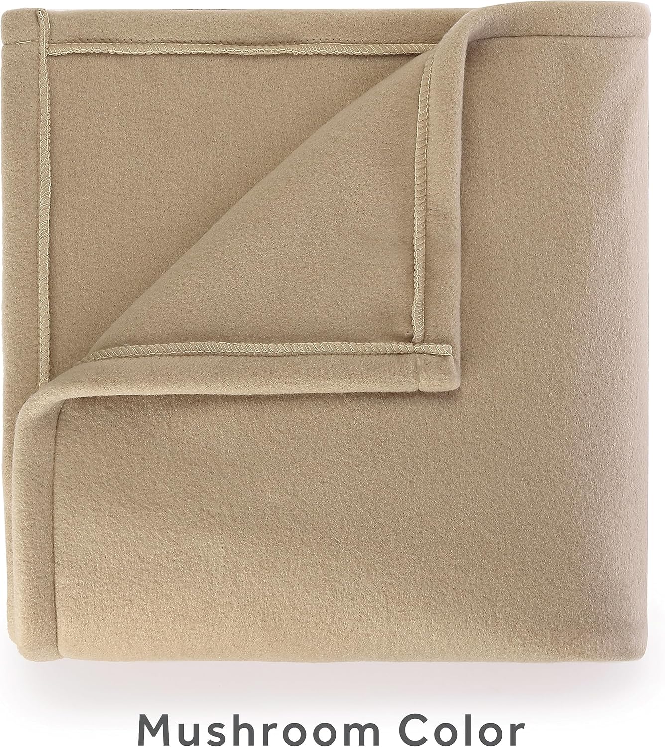 Sunbeam Royal Ultra Fleece Heated Electric Blanket King Size, 90" x 100", 12 Heat Settings, 12-Hour Selectable Auto Shut-Off, Fast Heating, Machine Washable, Warm and Cozy, Mushroom