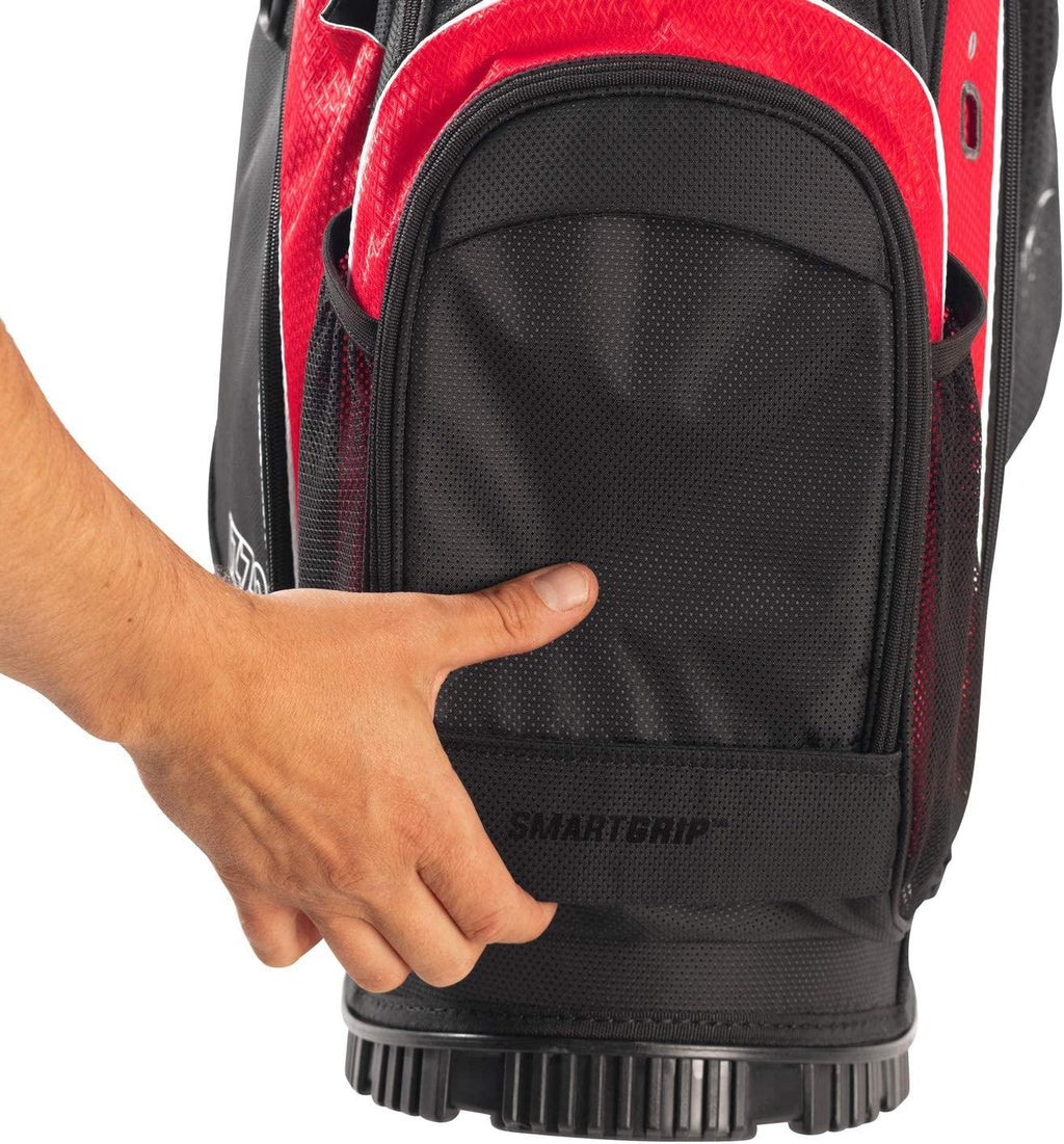 Izzo Golf Izzo Ultra-Lite Stand Golf Bag With Exclusive Features, Black/Gray/Red
