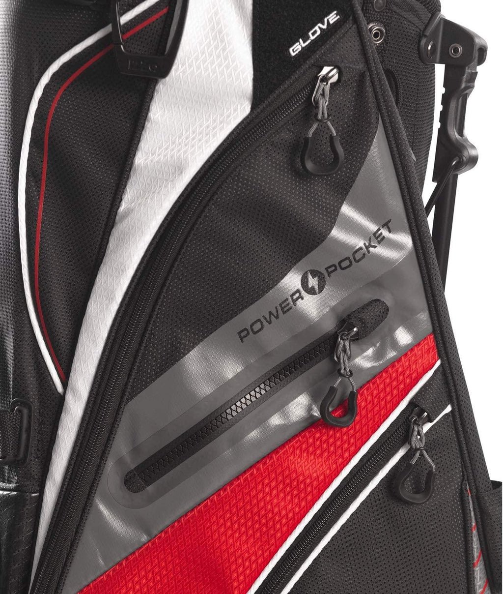 Izzo Golf Izzo Ultra-Lite Stand Golf Bag With Exclusive Features, Black/Gray/Red