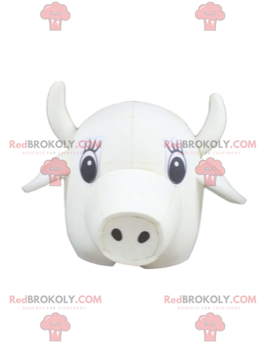 White cow head mascot