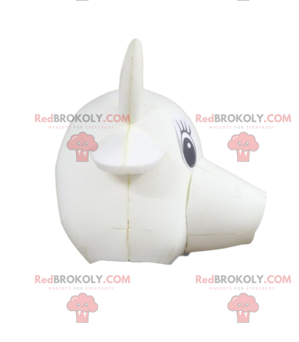 White cow head mascot