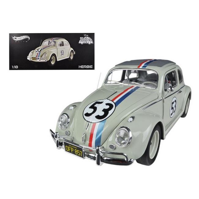 Hot wheels BCJ94 1963 Volkswagen Beetle The Love Bug Herbie No.53 Elite Edition 1-18 Diecast Car Model
