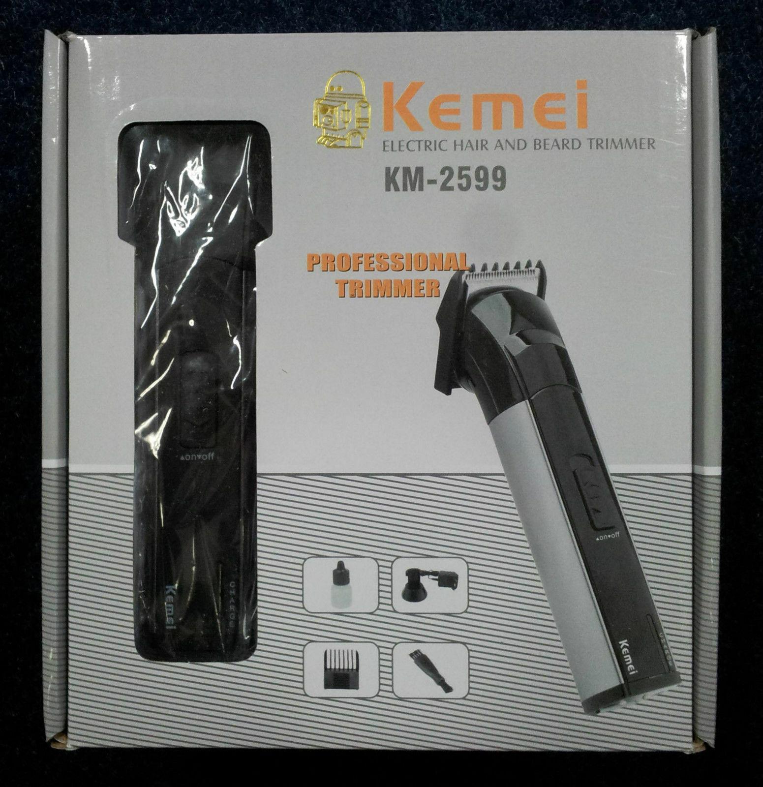Kemei KM-2599 professional hair trimmer beard trimmer with replaceable battery