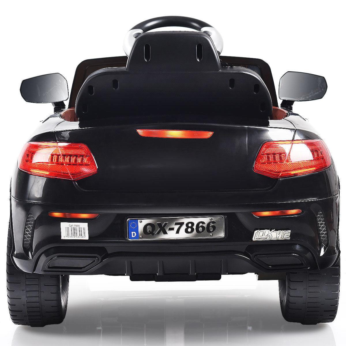 Goplus 6V Kids Ride On Car RC Remote Control Battery Powered w/ LED Lights MP3 Black
