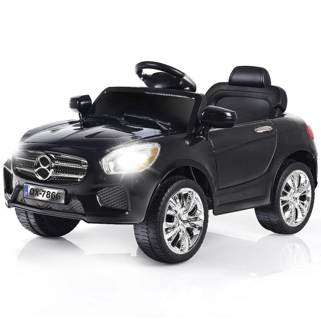 Goplus 6V Kids Ride On Car RC Remote Control Battery Powered w/ LED Lights MP3 Black