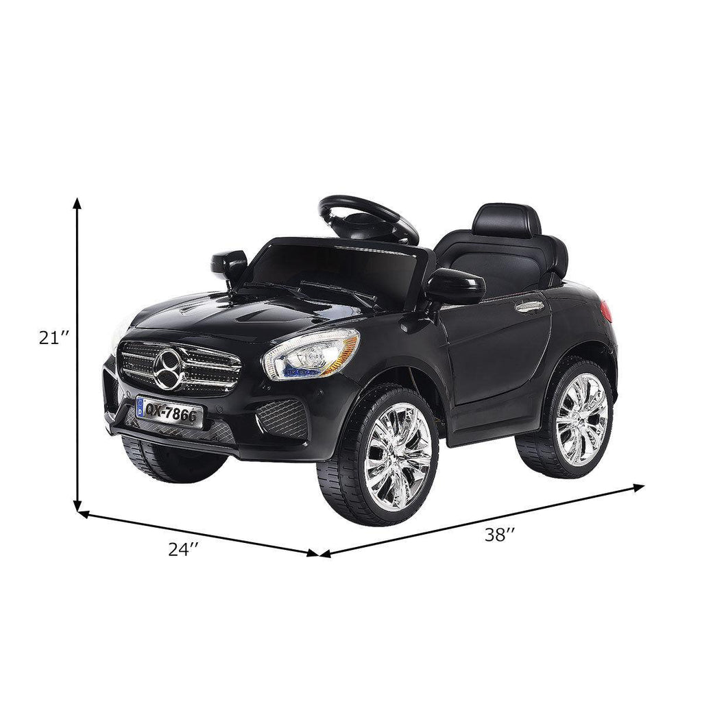 Goplus 6V Kids Ride On Car RC Remote Control Battery Powered w/ LED Lights MP3 Black