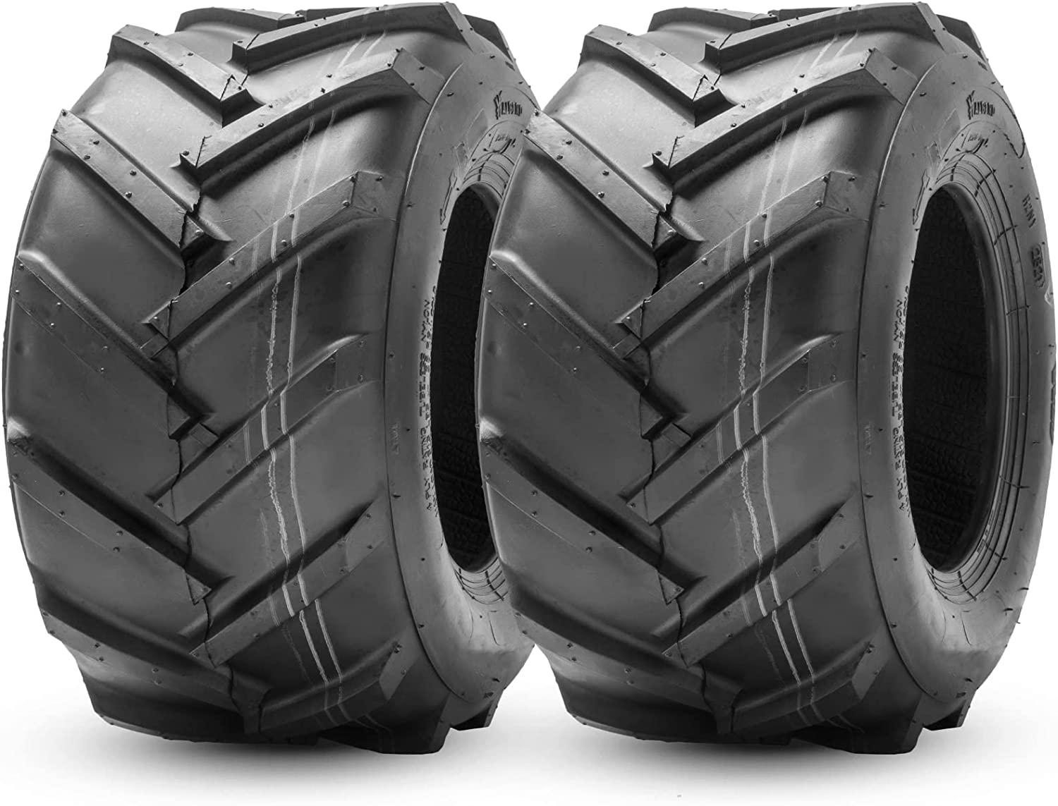 HALBERD Set of 2 20x10.00-8 Lawn Mower Tires 4PR Tractor Tires Great Traction for Garden Tractors Riding Mower Golf Cart Excavators