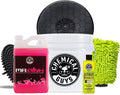 Chemical Guys CWS_402BK Car Wash Detailing Bucket, Mitt &amp; Accessories Bundle (6 Items) Featuring Mr. Pink Foaming Car Wash Soap, 128 fl oz (1 Gal) Works on Cars, Trucks, SUVs, RVs &amp; More