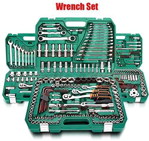 KANJJ-YU Screwdriver General Household Car AUTO Repair Tool Kit with Plastic Toolbox StoraCase Socket Ratchet Wrench Screwdriver Hand Tool Set (Color : 121pcs Economic Set)