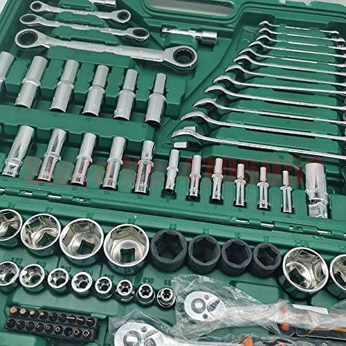KANJJ-YU Screwdriver General Household Car AUTO Repair Tool Kit with Plastic Toolbox StoraCase Socket Ratchet Wrench Screwdriver Hand Tool Set (Color : 121pcs Economic Set)