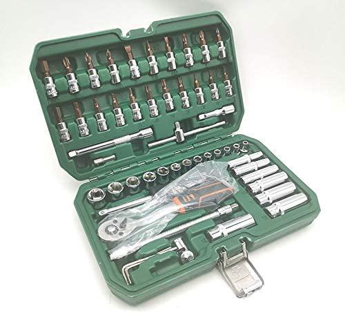 KANJJ-YU Screwdriver General Household Car AUTO Repair Tool Kit with Plastic Toolbox StoraCase Socket Ratchet Wrench Screwdriver Hand Tool Set (Color : 121pcs Economic Set)