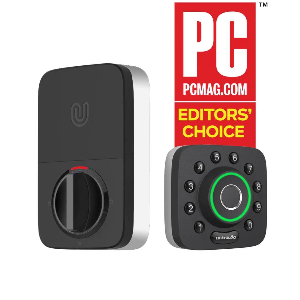 U-Bolt Pro 6-in-1 Bluetooth Enabled Fingerprint and Keypad Smart Lock Deadbolt Plus BridWiFi Adapter