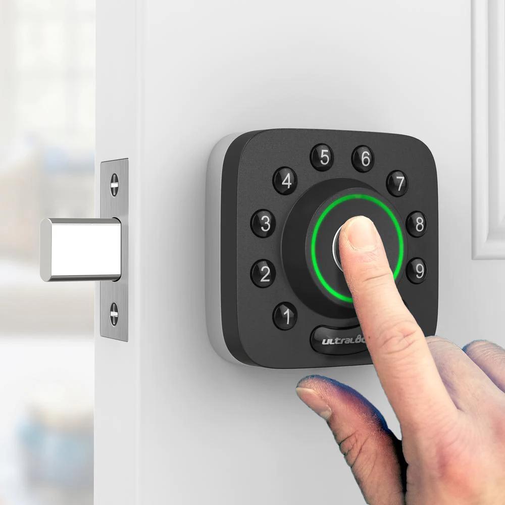U-Bolt Pro 6-in-1 Bluetooth Enabled Fingerprint and Keypad Smart Lock Deadbolt Plus BridWiFi Adapter