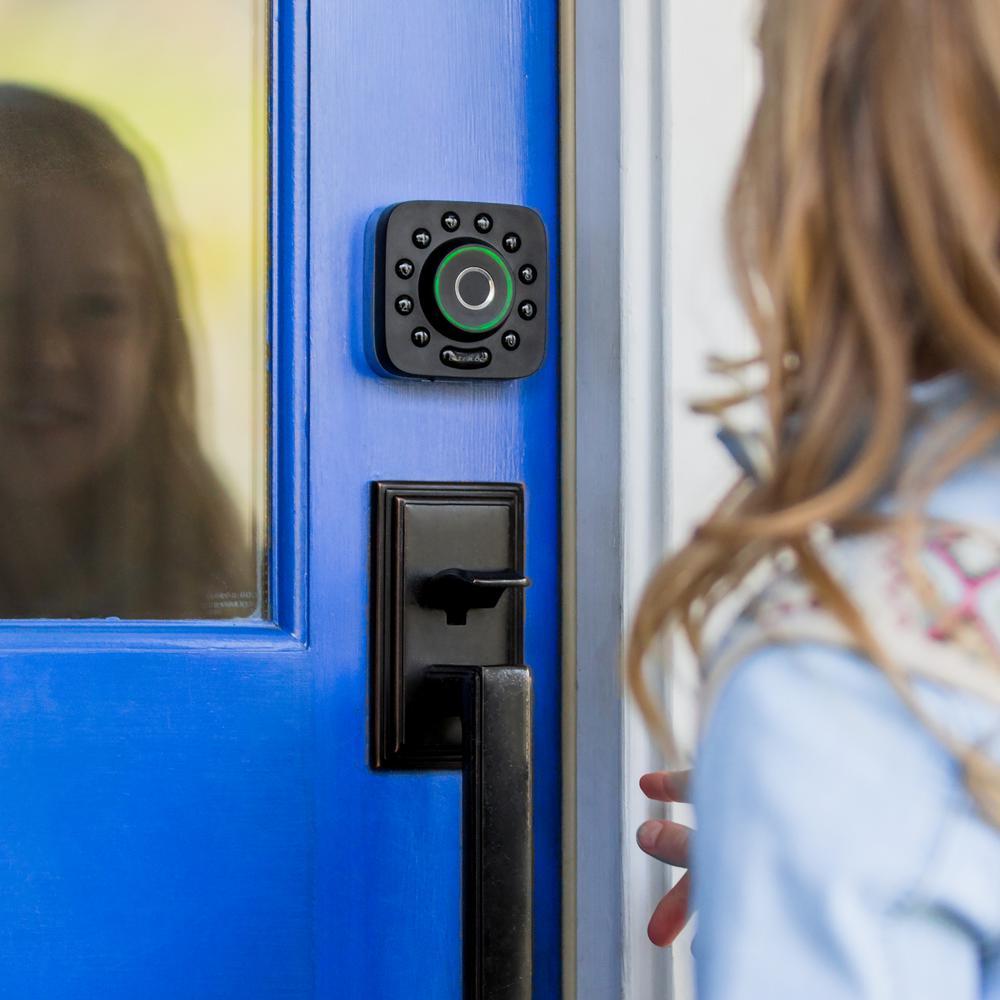 U-Bolt Pro 6-in-1 Bluetooth Enabled Fingerprint and Keypad Smart Lock Deadbolt Plus BridWiFi Adapter