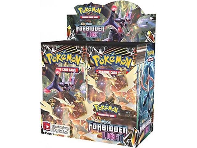 pokemon tcg: sun &amp; moon forbidden light booster sealed box | collectible trading card set | 36 booster packs | over 130 cards + 5 prism star cards, 8 pokemongx cards, 6 ultra beasts, 15 trainer cards