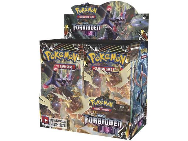 pokemon tcg: sun &amp; moon forbidden light booster sealed box | collectible trading card set | 36 booster packs | over 130 cards + 5 prism star cards, 8 pokemongx cards, 6 ultra beasts, 15 trainer cards