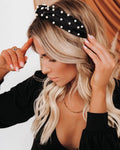 Ace Pearl Twist Headband - Black