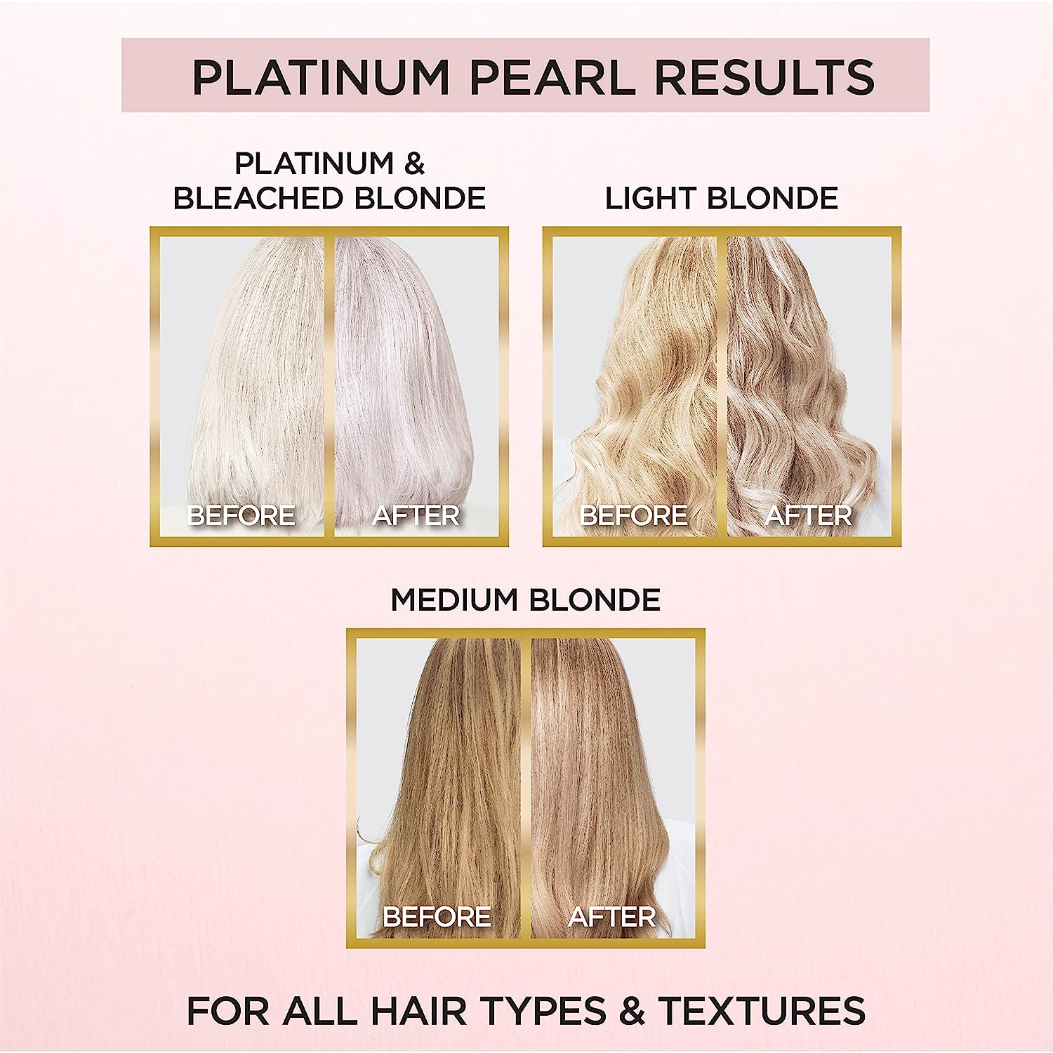 L’Oréal Paris Le Color Gloss One Step In-Shower Toning Hair Gloss for Bleached Hair, Neutralizes Brass, Conditions &amp; Boosts Shine, Platinum Pearl, 4 Ounce