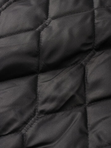 mens letter print applique zip front baseball collar casual double-faced jackets
