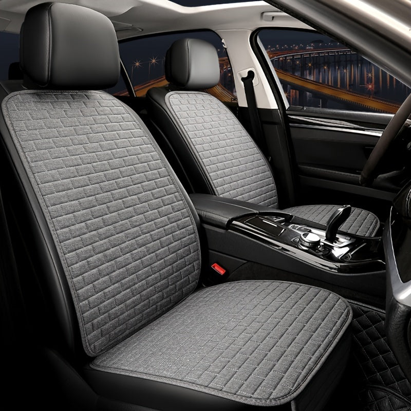 Car Seat Cover Front Set Choose Flax Car Seat Protector Cushion Linen Fabric Car Accessories Universal Size Car Seat Cushion