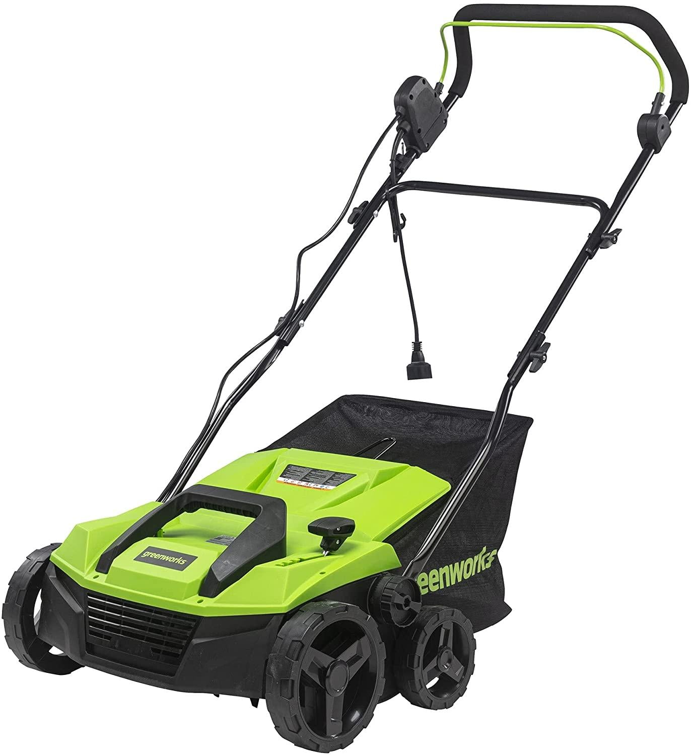 Greenworks 13 Amp 14-Inch Corded Dethatcher / Scarifier, DT13B00
