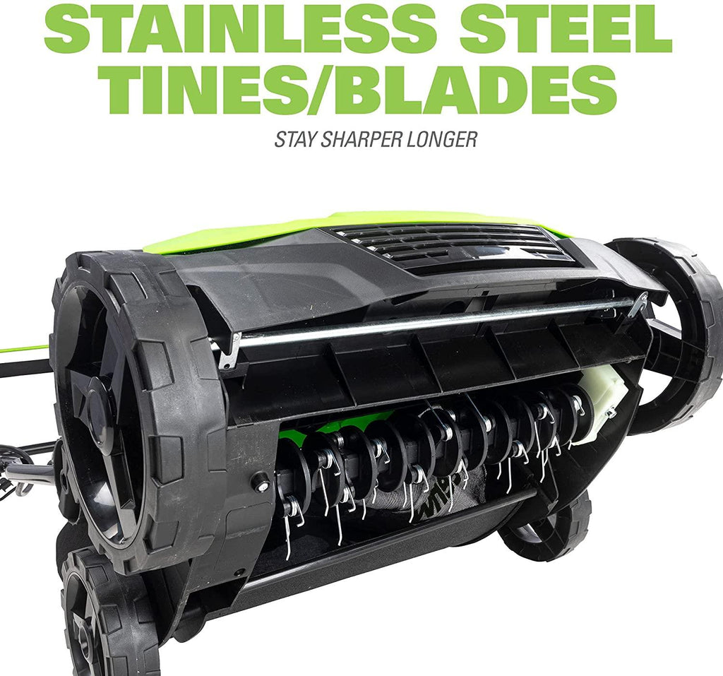 Greenworks 13 Amp 14-Inch Corded Dethatcher / Scarifier, DT13B00