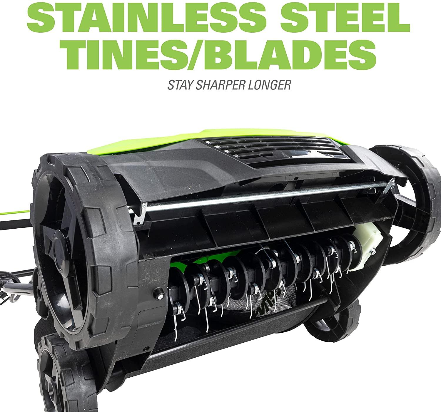 Greenworks 13 Amp 14-Inch Corded Dethatcher / Scarifier, DT13B00