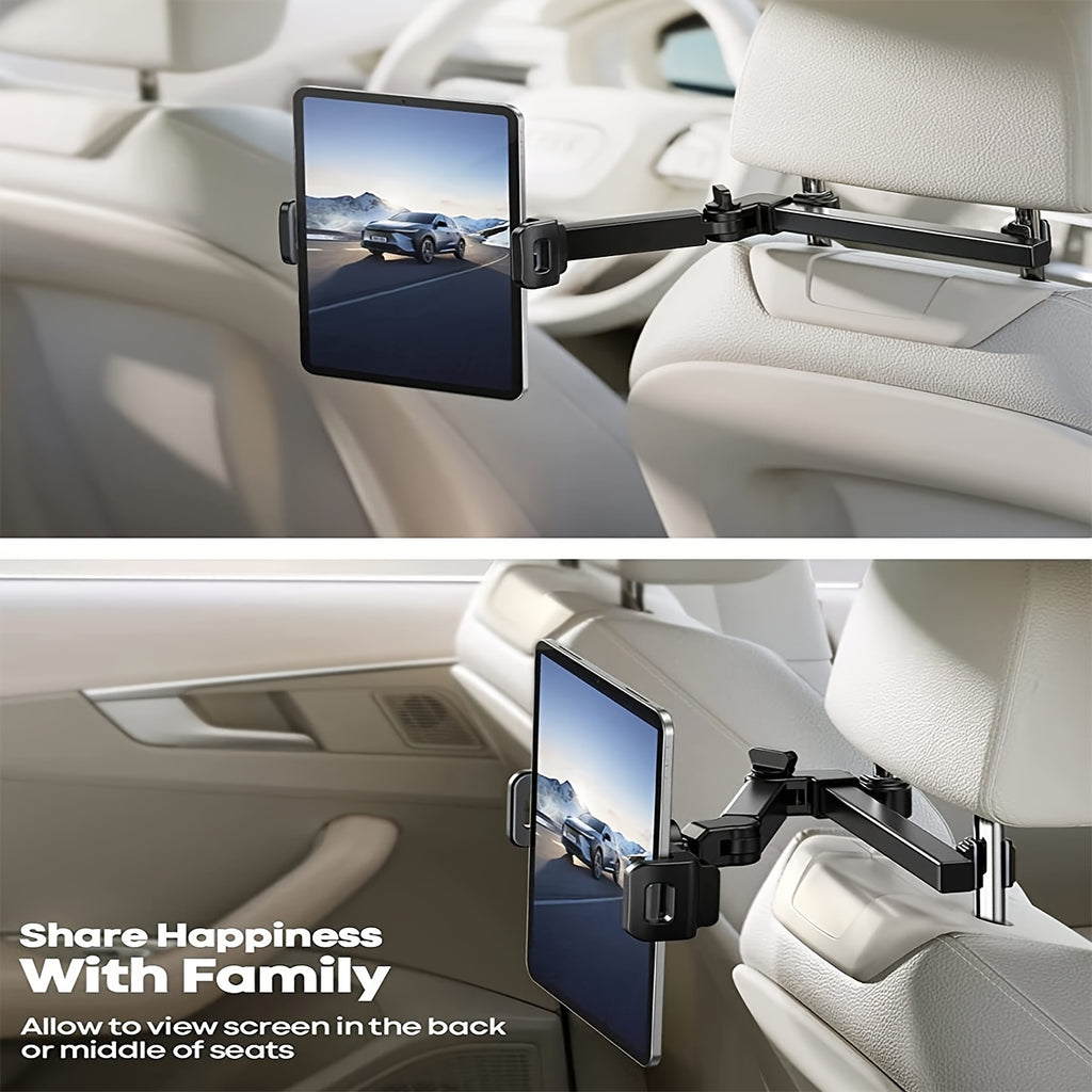 Car Tablet Holder, Headrest Tablet Mount Headrest Stand Cradle Compatible With Devices For IPad Air Mini, Other 4.7-12.9" Cell Phones And Tablets