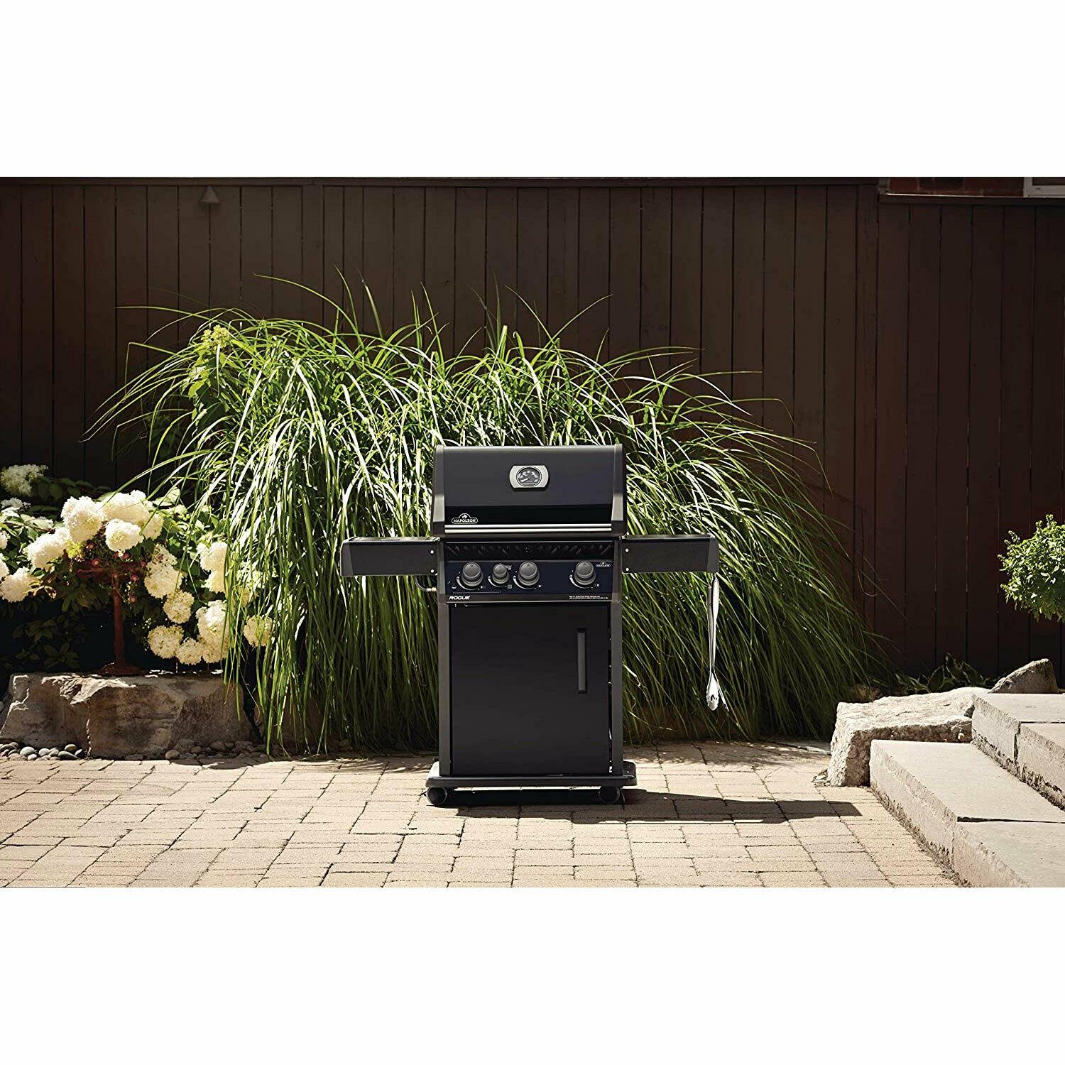 Rogue XT 425 51000 BTU Propane Gas Grill w/Side Infrared Burner, Black