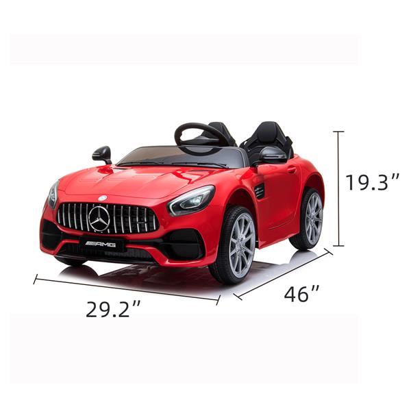 Uenjoy 2 Seater 12V Licensed Mercedes-Benz GT LZ-920 Kids Ride On Car Electric Cars Motorized Vehicles for Kids, with Remote Control, Music, Horn, Spring Suspension, LED Lights, Red
