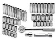 S - K Hand Tool SK4147-6 47 Piece Set Socket 0.5 Driver Standard &amp; Deep 6 Point Fractional Metal