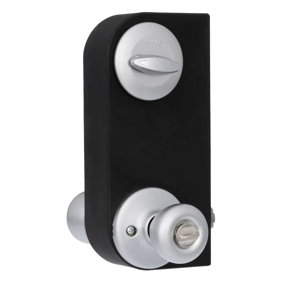 Tylo Satin Chrome Exterior Entry Door Knob and Single Cylinder Deadbolt Project Pack