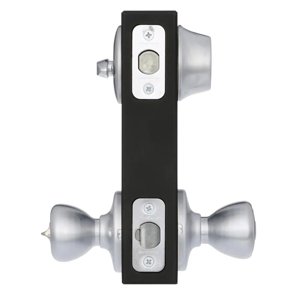 Tylo Satin Chrome Exterior Entry Door Knob and Single Cylinder Deadbolt Project Pack