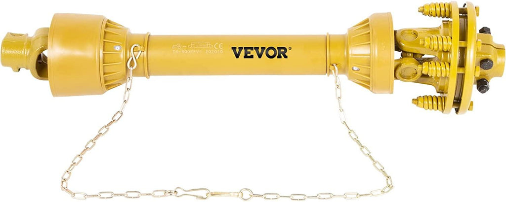 PTO Shaft, 1-3/8" PTO Drive Shaft, 6 Spline Both Ends PTO Driveline Shaft, Series 4 Tractor PTO Shaft, 31.5"-41" Brush Hog PTO Shaft, Yellow PTO Shaft w/Slip Clutch for Bush Hog/Finish Mower