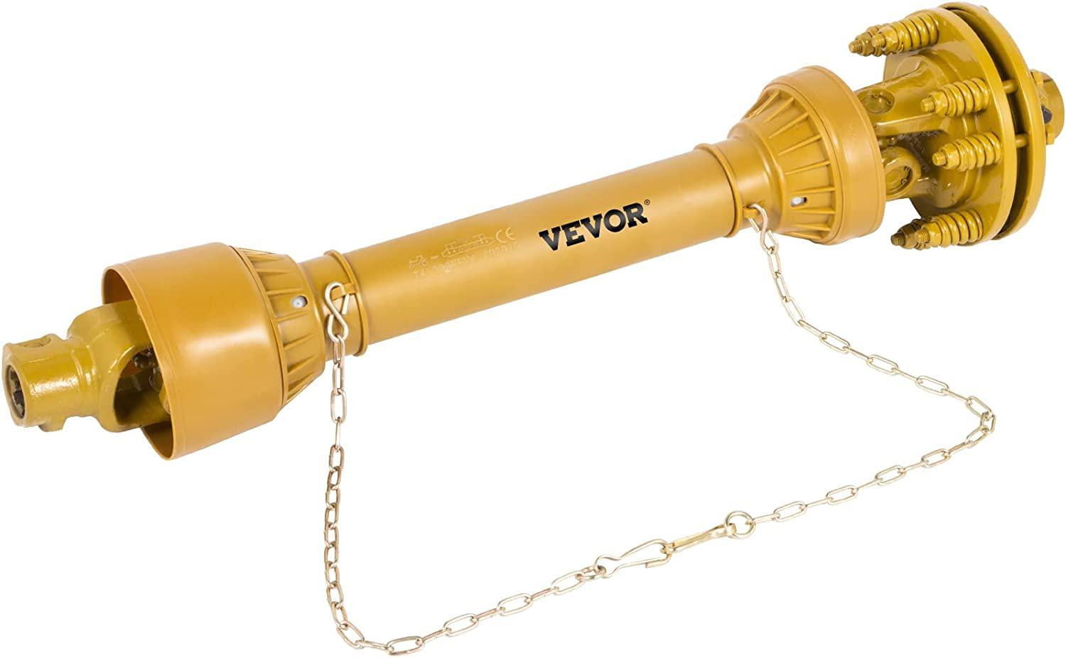 PTO Shaft, 1-3/8" PTO Drive Shaft, 6 Spline Both Ends PTO Driveline Shaft, Series 4 Tractor PTO Shaft, 31.5"-41" Brush Hog PTO Shaft, Yellow PTO Shaft w/Slip Clutch for Bush Hog/Finish Mower
