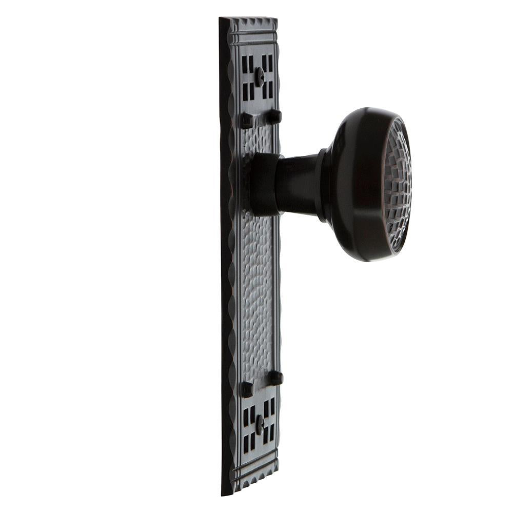 Craftsman Plate Double Dummy Craftsman Door Knob in Timeless Bronze