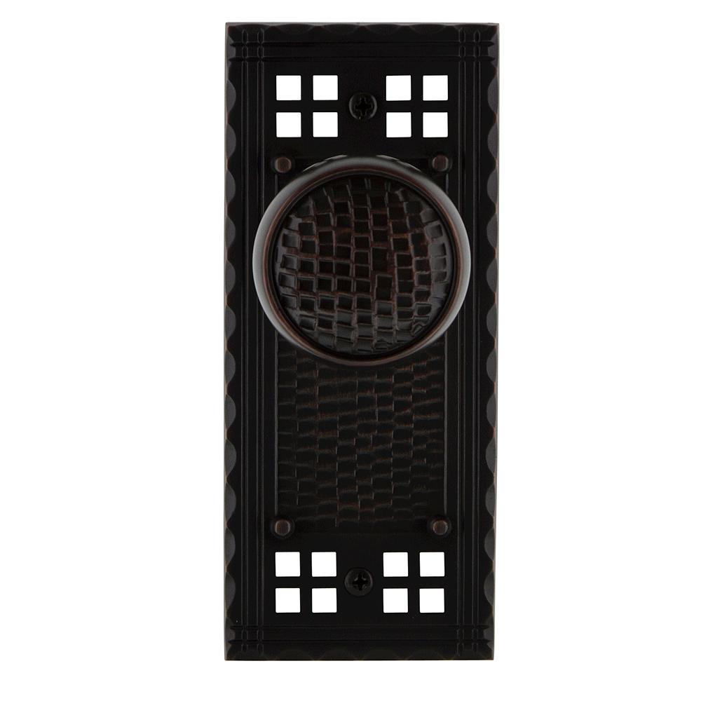 Craftsman Plate Double Dummy Craftsman Door Knob in Timeless Bronze