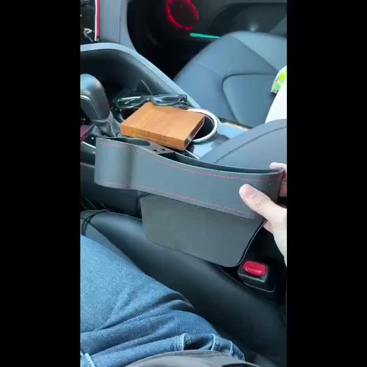1PC Car StoraBox, Car Seat Gap Organizer Car Seat Clip Slot StoraBox Dual USB Charger Multifunctional Water Cup Holder StoraBox