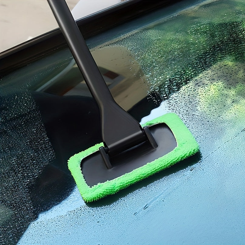 Car Glass Plastic Cleaning Brush With A Replacement Detachable Brush Head