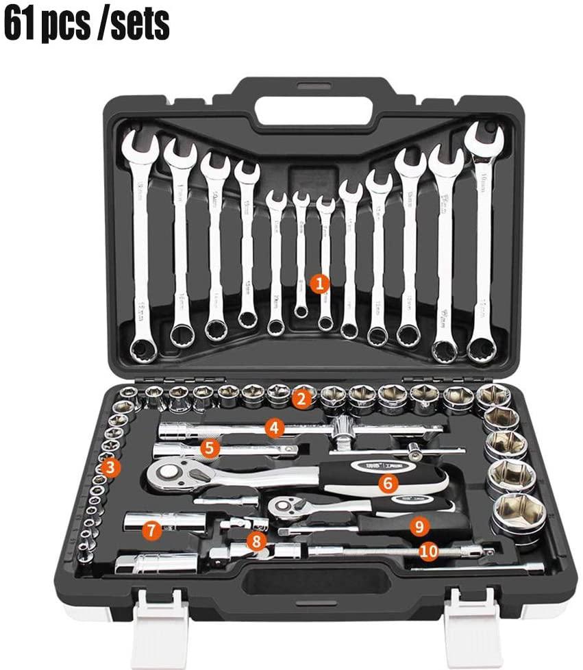 82 pcs Ratchet Torque Wrench key Combination Auto Repair Hand Tools for Car Kit a set of keys spanners