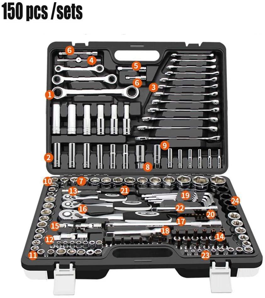 LKK-KK 12pc Metric Ratcheting Spanner Combination Wrenche Hand Tools 9mm-18mm CR-V Steel Universal Hand Tools