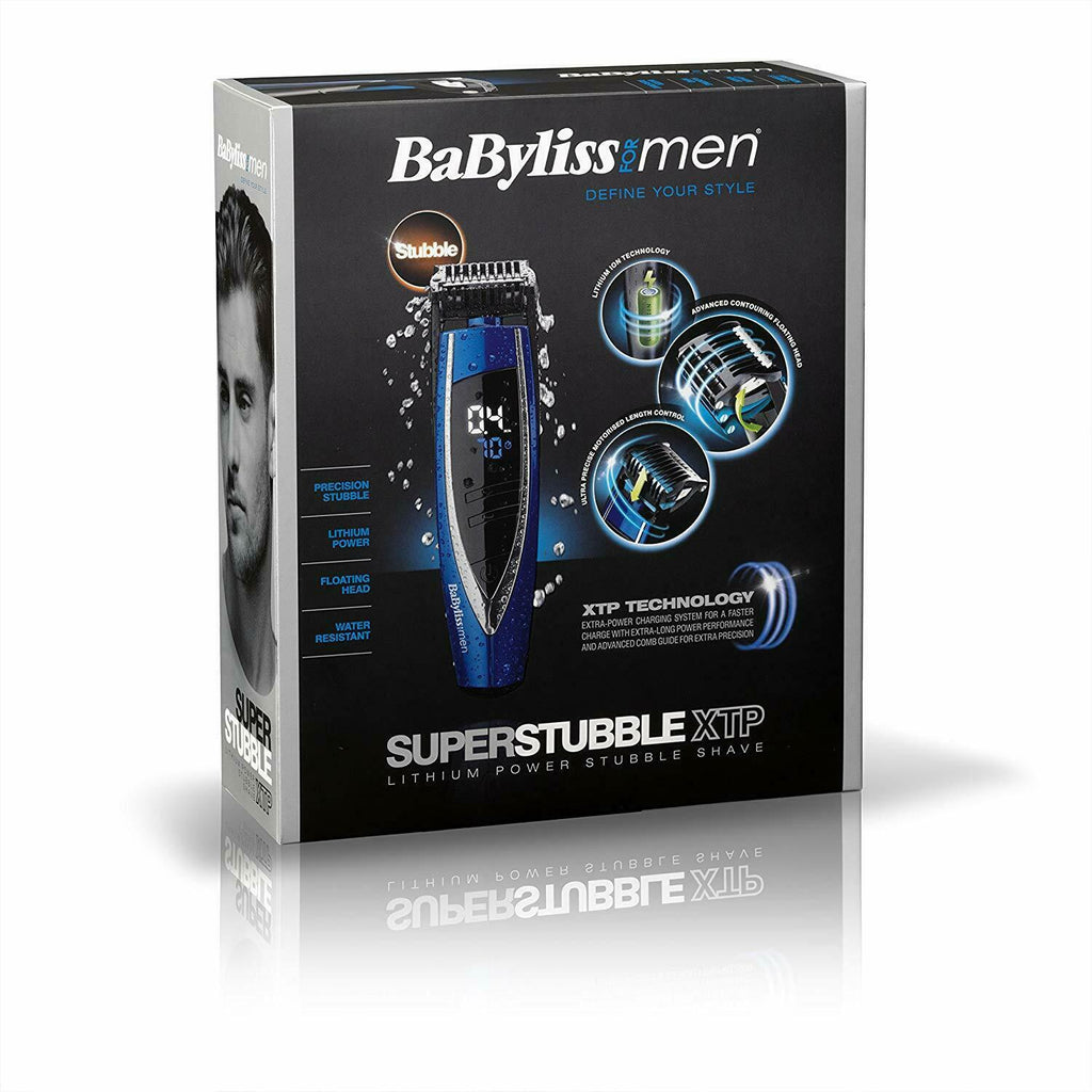 Beard Stubble Trimmer BaByliss for Men Super Stubble XTP Waterproof LED Display