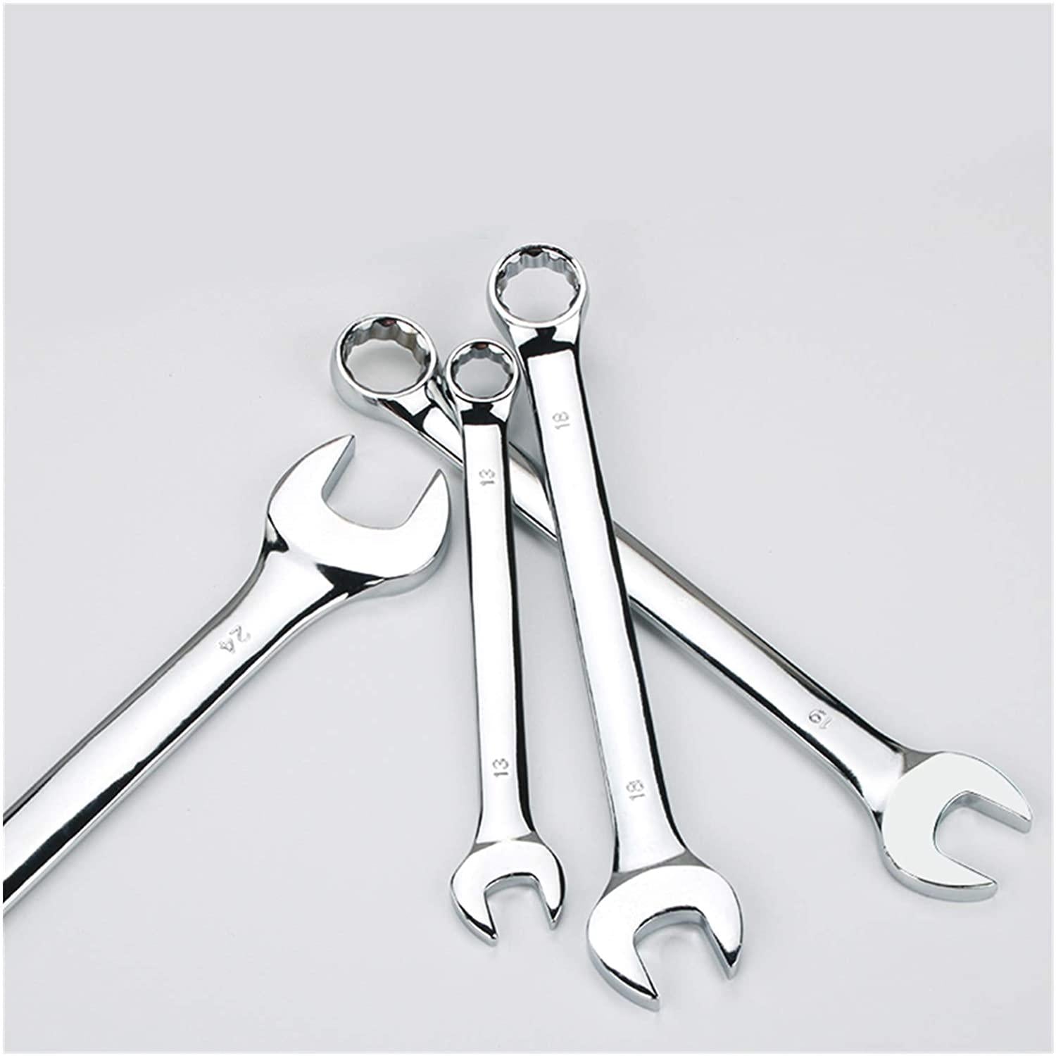 xianggujie 6-32mm Open End Combination Wrench Chrome Vanadium Opened Ring Combo Spanner Household Car Repair Hand Tools (Size : Above All(6 32mm))