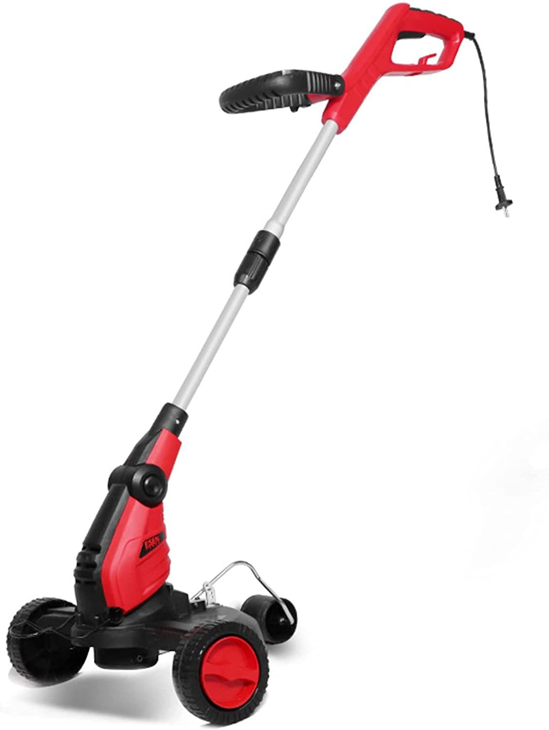 BKWJ 2-in-1 Electric Lawn Mower/String Trimmer, Corded Push Lawn Sweeper with 3 Wheels, Lightweight Lawn Trimmer Machine for Garden Courtyard,650W+10m Wire