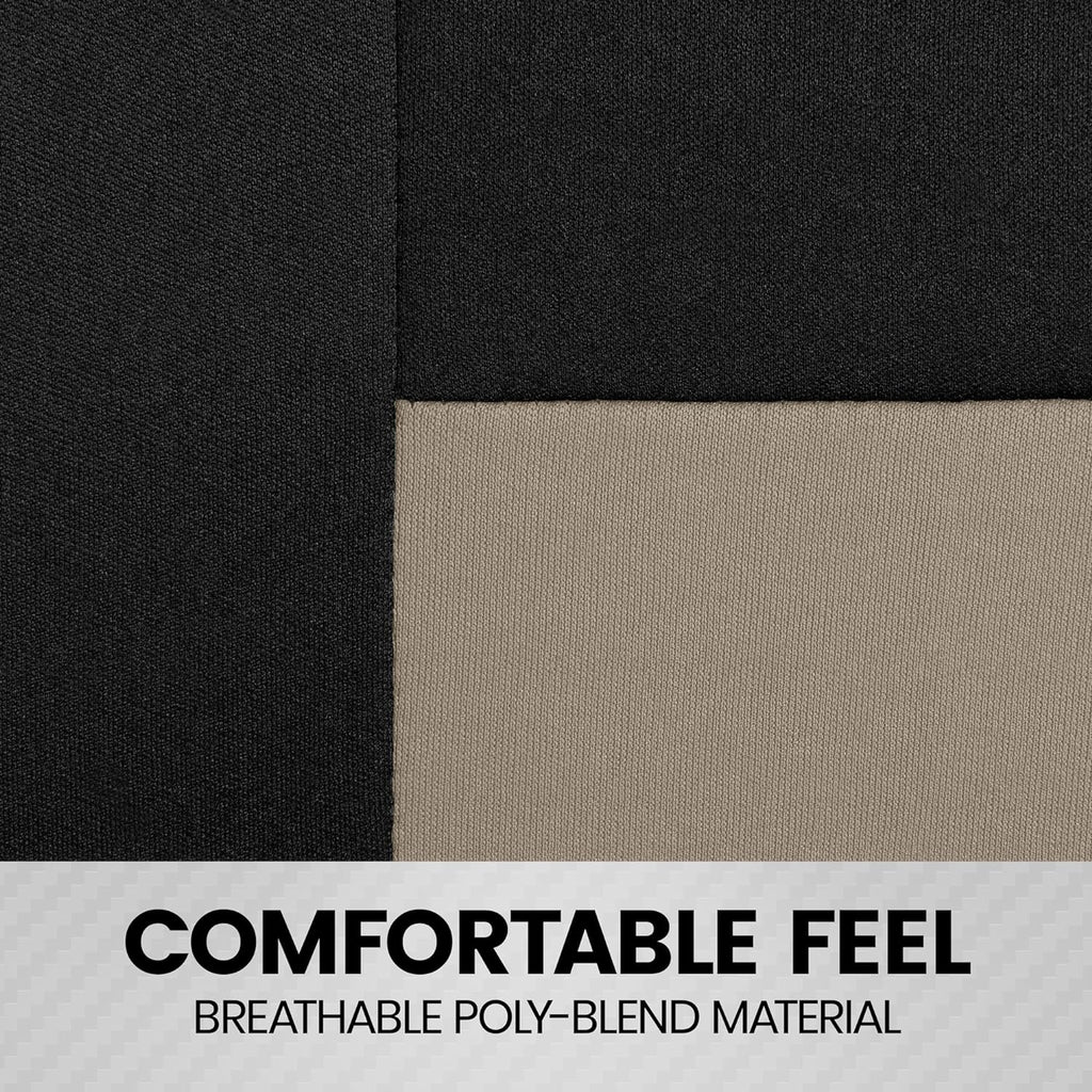 BDK PolyPro Car Seat Covers Full Set in Sand Beige on Black – Front and Rear Split Bench Seat Covers for Cars, Easy to Install Car Seat Cover Set, Car Accessories for Auto Trucks Van SUV (Light Beige)