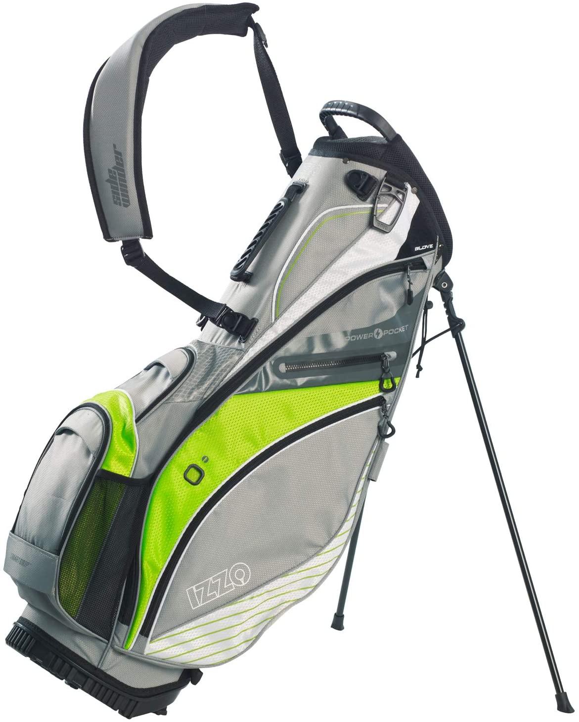 IZZO Golf Versa Ultra-Lite Stand Golf Bag with Exclusive Features, Red/White/Blue