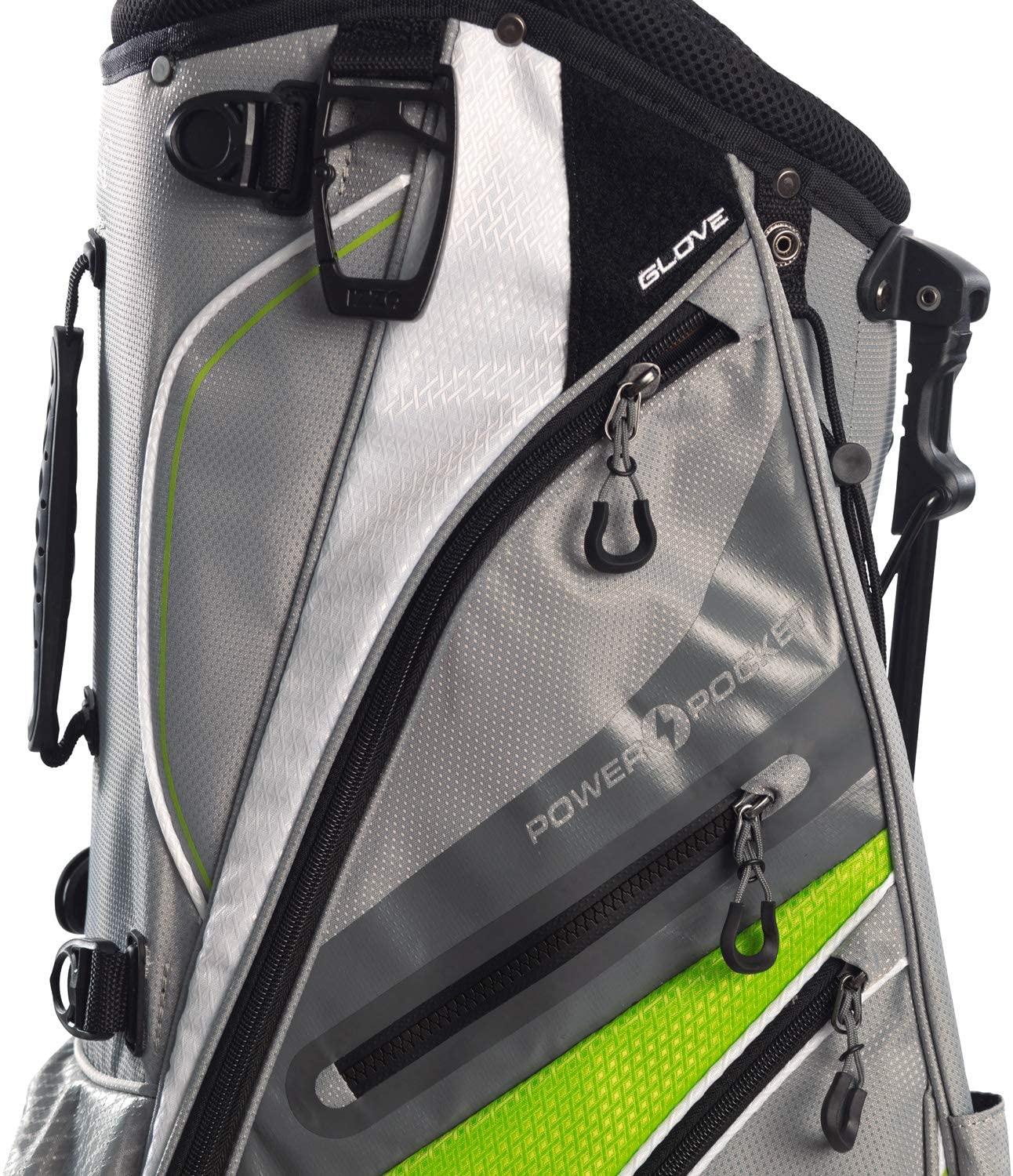 IZZO Golf Versa Ultra-Lite Stand Golf Bag with Exclusive Features, Red/White/Blue